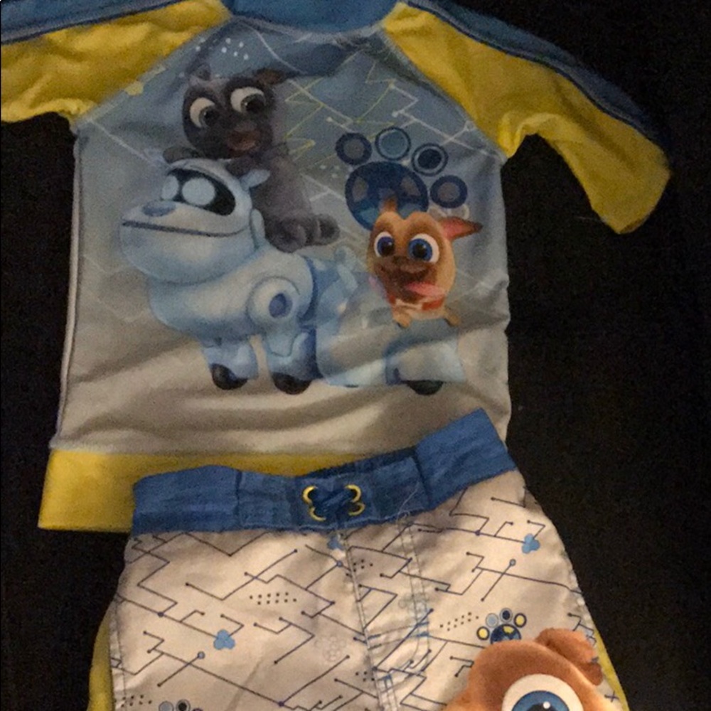Matching Disney swimsuit and swim top